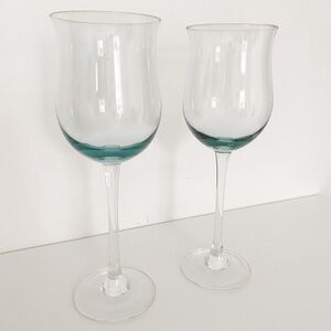 Vintage Coloured Wine Glass Set - Set of 2